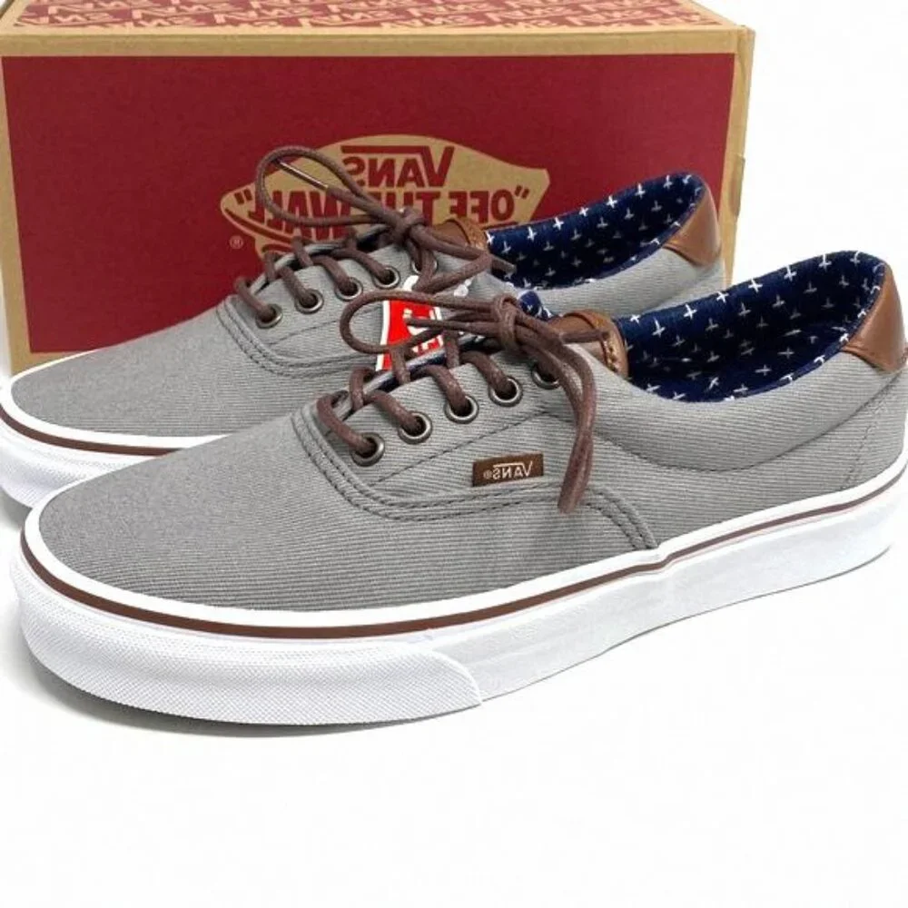 💖MEGA SALE💖Vans Women Era 59 T&L Frost Gray VN000ZMSH0K Lacing Canvas Plus - Picture 1 of 12